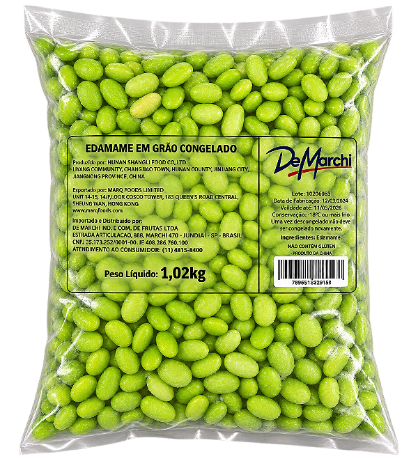 EDAMAME EM GRÃO NÃO COZIDO (1,02KG)