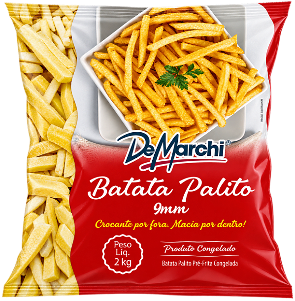 BATATA PALITO DE MARCHI 9MM PRÉ-FRITA CONGELADA 2KG