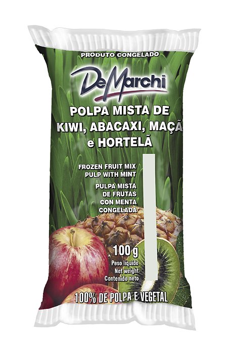 POLPINHA MISTA DE KIWI, ABACAXI, MAÇÃ E HORTELÃ (10X100g)