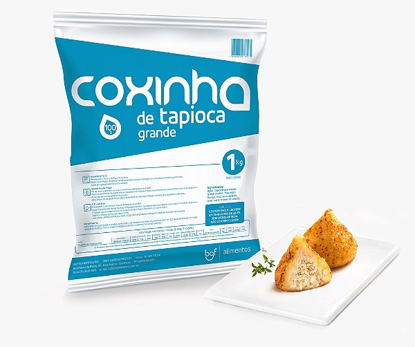 MINI COXINHA DE TAPIOCA COM FRANGO & REQUEIJÃO (1Kg)