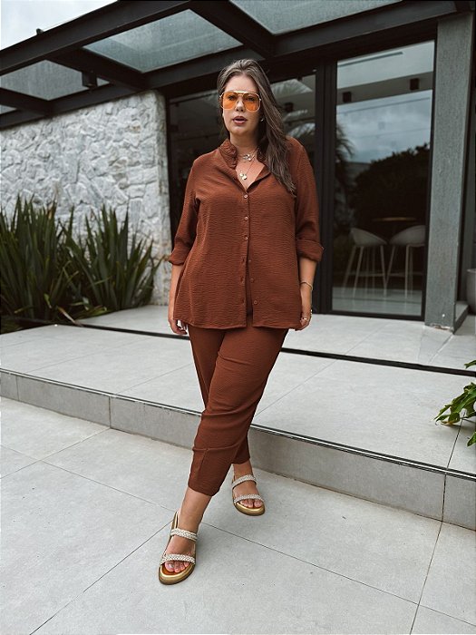 Camisa Fiorela Marrom