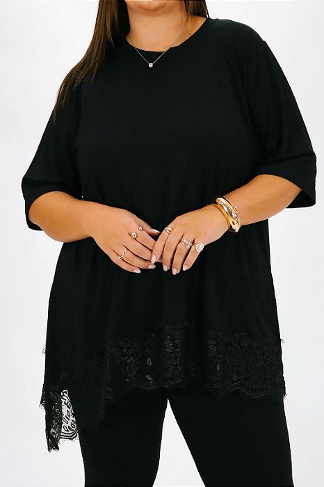 Blusa Leti Preta - PRÉ-VENDA