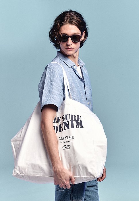 MAXI TOTE LE SURF DENIM OFF WHITE