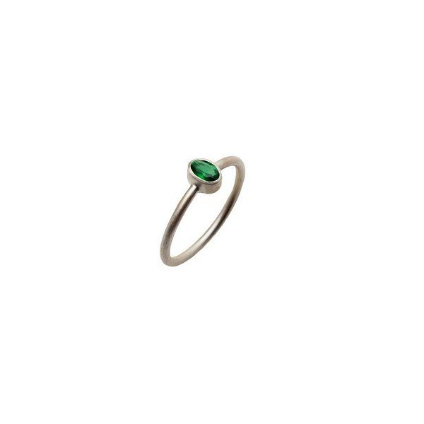 Anel Minimalista Fininho com Crisoprásio Oval