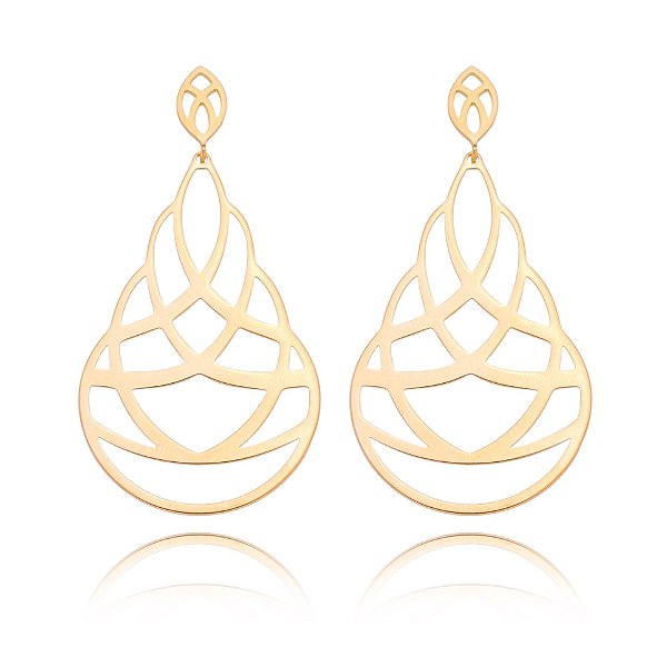 Brinco folheado a ouro 18k