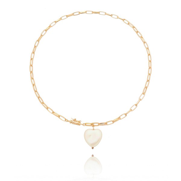 Gargantilha coração folheada a ouro 18k