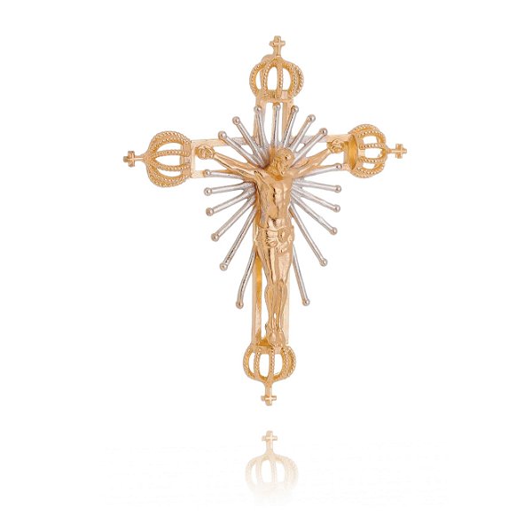 Pingente Crucifixo folheado a ouro 18k