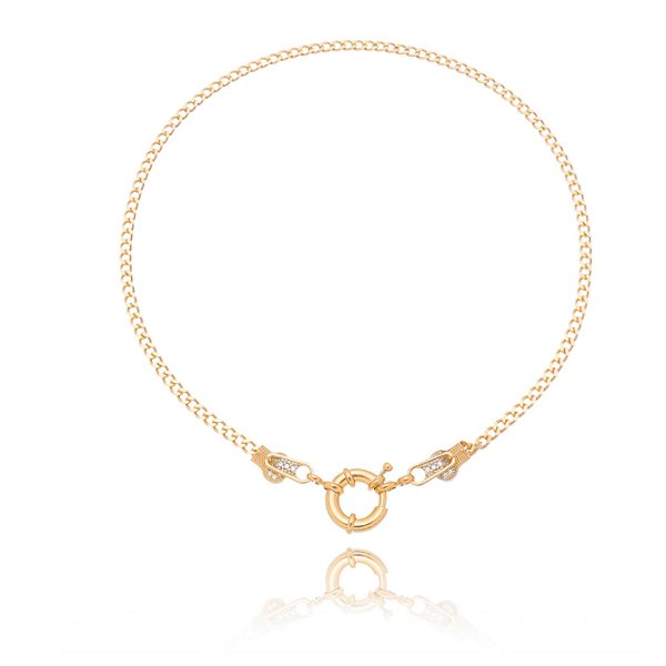 Gargantilha folheada a ouro 18k