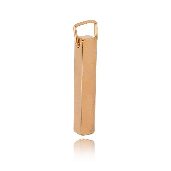 Pingente masculino liso folheado a ouro 18k