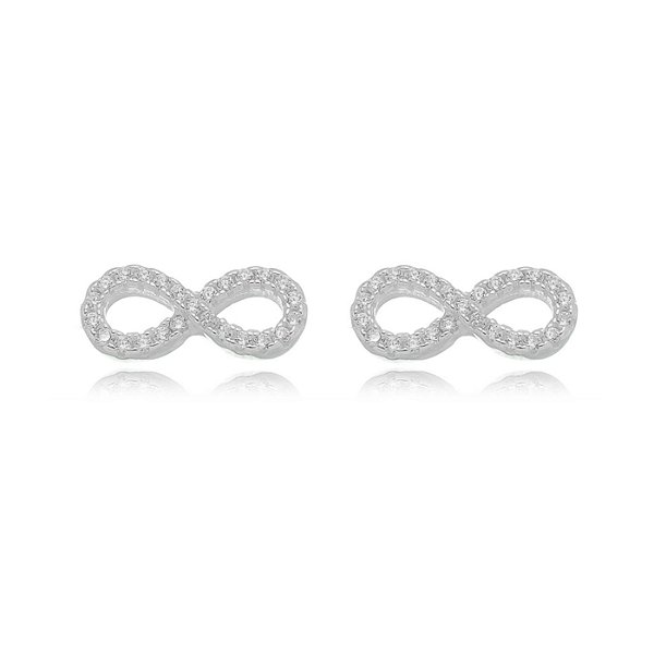 Brinco infinito de prata 925