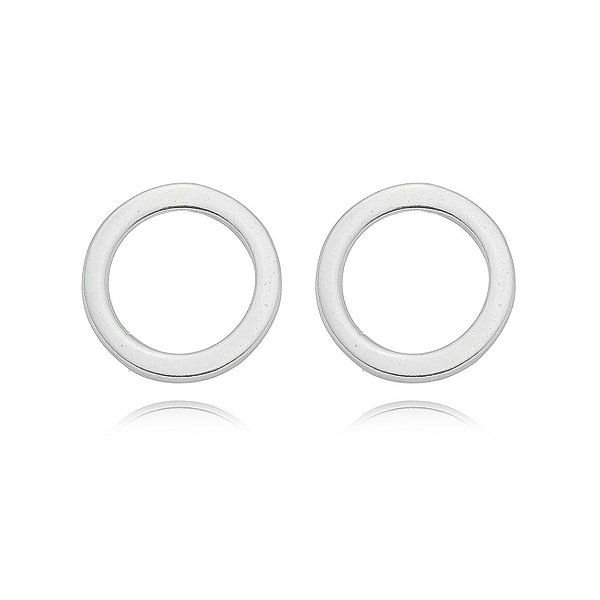 Brinco círculo em prata 925