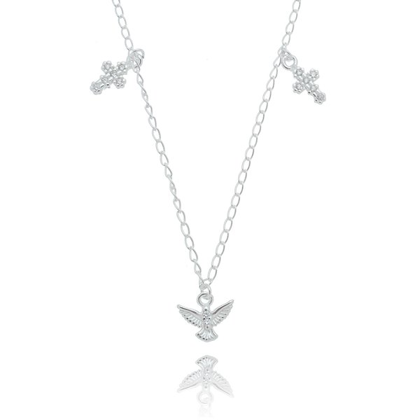 Gargantilha Divino Espírito Santo em prata 925