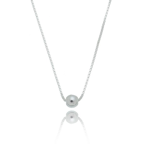 GARGANTILHA DE PRATA BOLA PEQUENA