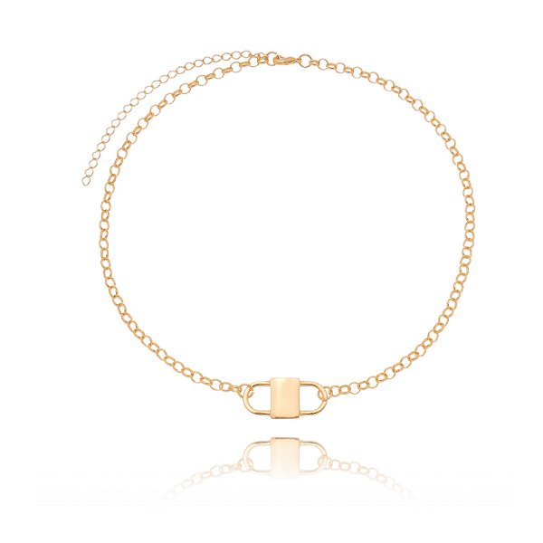 Gargantilha elos folheada a ouro 18k