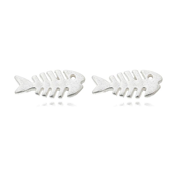 Brinco peixe em prata 925