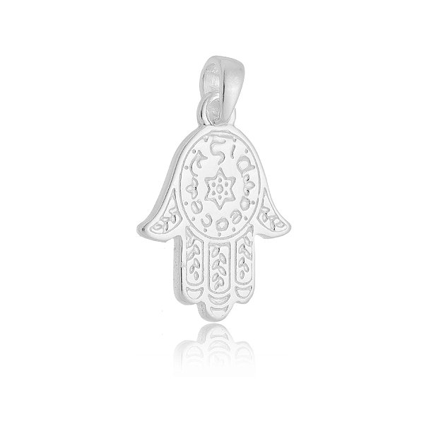 Pingente mão de Hamsa em prata 925