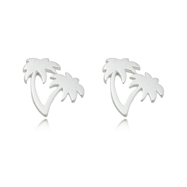 Brinco coqueiro em prata 925