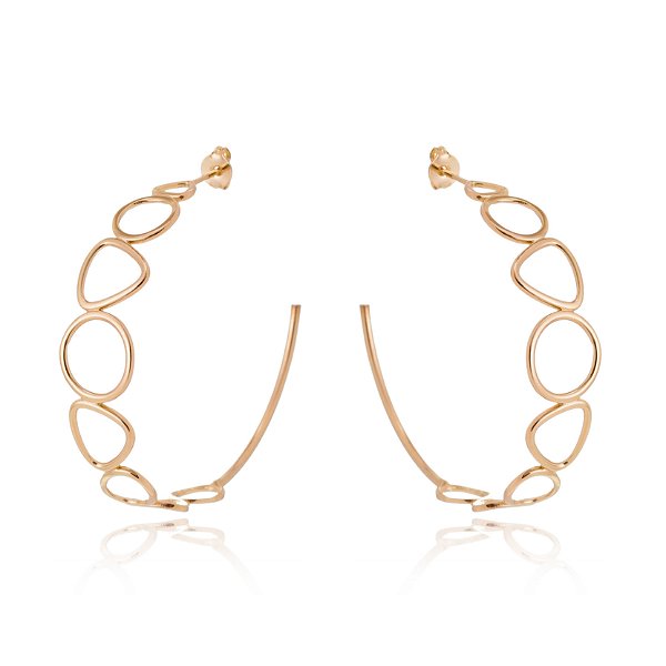 Argola folheada a ouro 18k