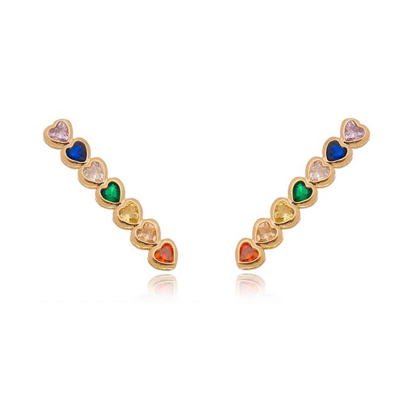 Brinco Ear Cuff folheado a ouro 18k