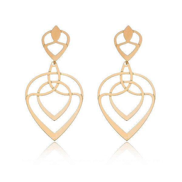 Brinco folheado a ouro 18k