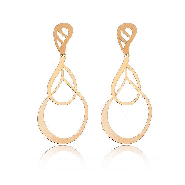 Brinco folheado a ouro 18k