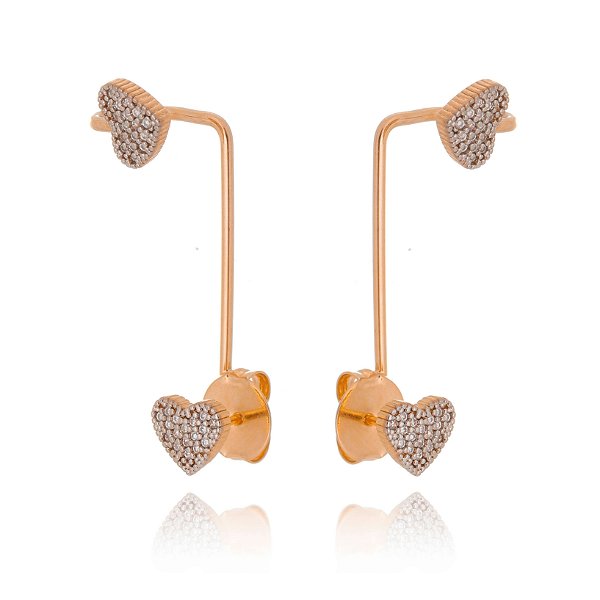 Brinco Ear Cuff folheado a ouro 18k