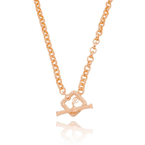 Gargantilha elos folheada a ouro 18k