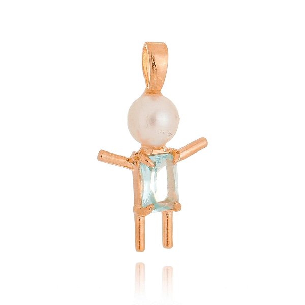 Pingente menino folheado a ouro 18k