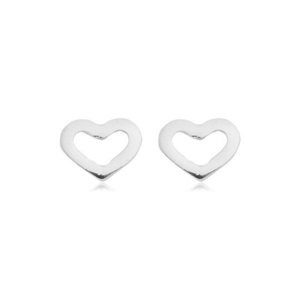 Brinco coração pequeno em prata 925