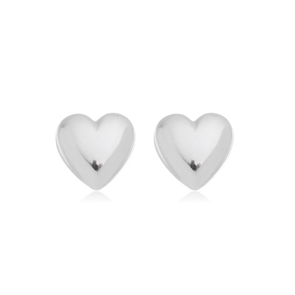 BRINCO CORAÇÃO ABAULADO PEQUENO PRATA