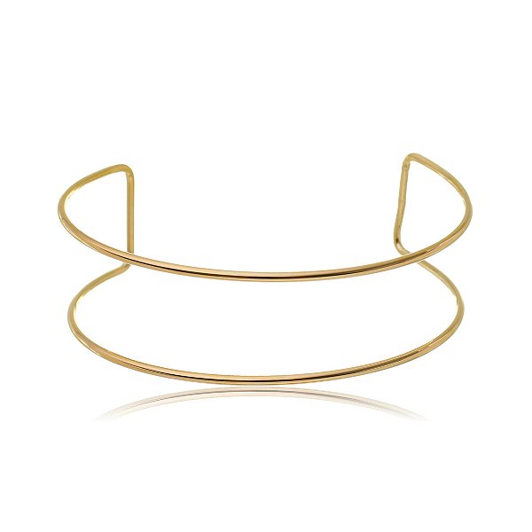 Bracelete duplo folheado a ouro 18k
