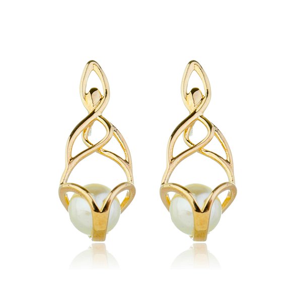 Brinco Elfo duo folheado a ouro 18k