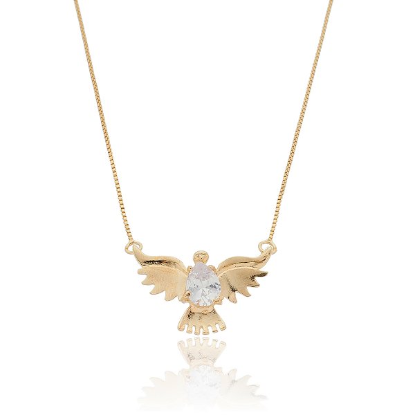 Gargantilha Espírito Santo folheada a ouro 18k