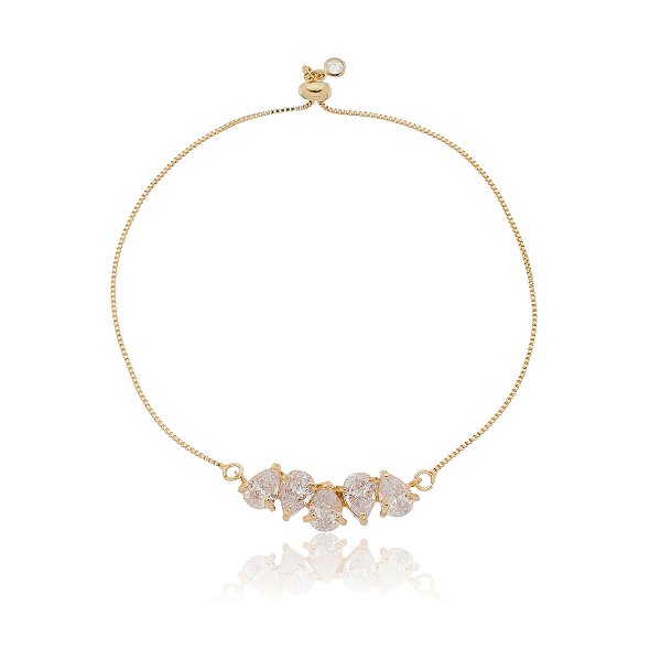 Pulseira regulável folheada a ouro 18k