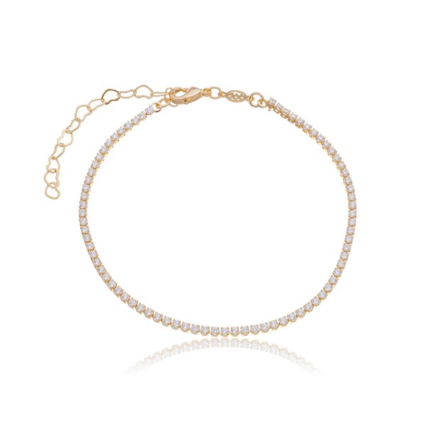 Pulseira Riviera folheada a ouro 18k 18cm