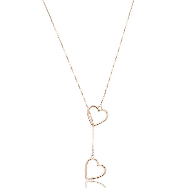 Gargantilha gravatinha folheada a ouro 18k