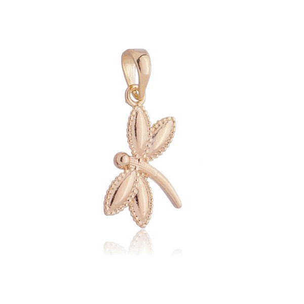 Pingente libélula folheado a ouro 18k