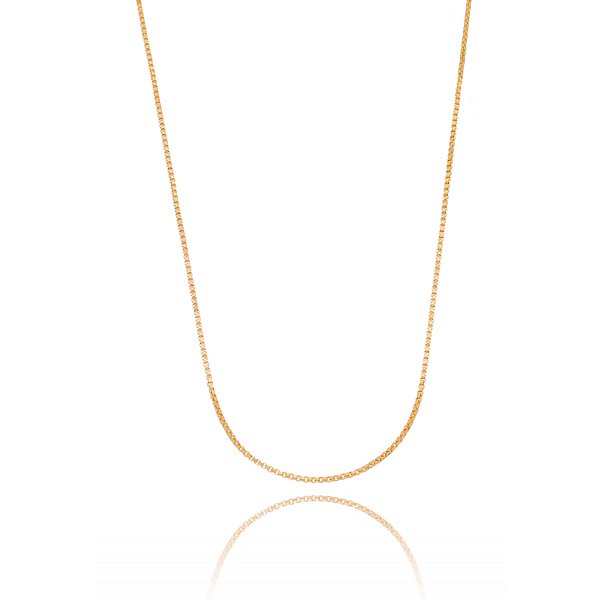 Corrente veneziana folheada a ouro 18k 50cm