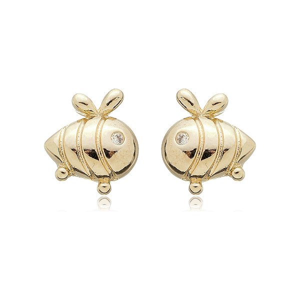 Brinco infantil folheado a ouro 18k