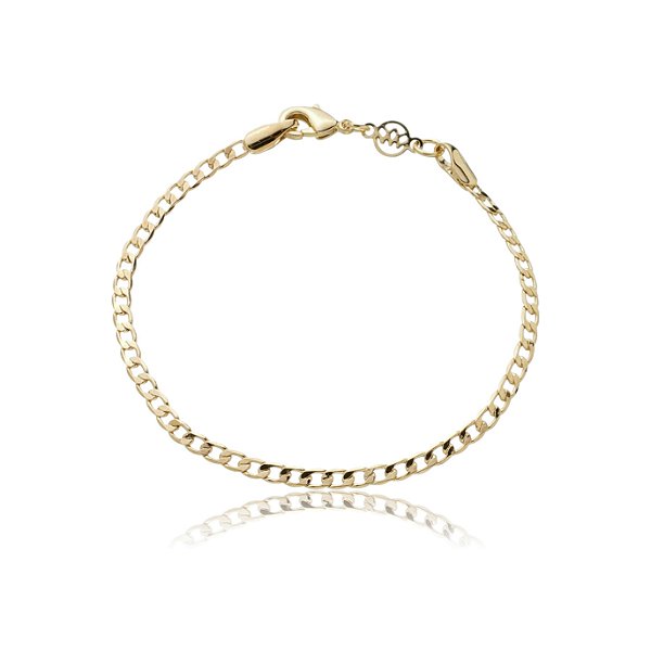 Pulseira infantil Grumet folheada a ouro 18k 15cm
