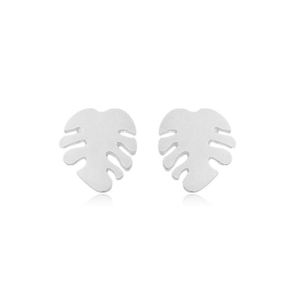 Brinco folha em prata 925