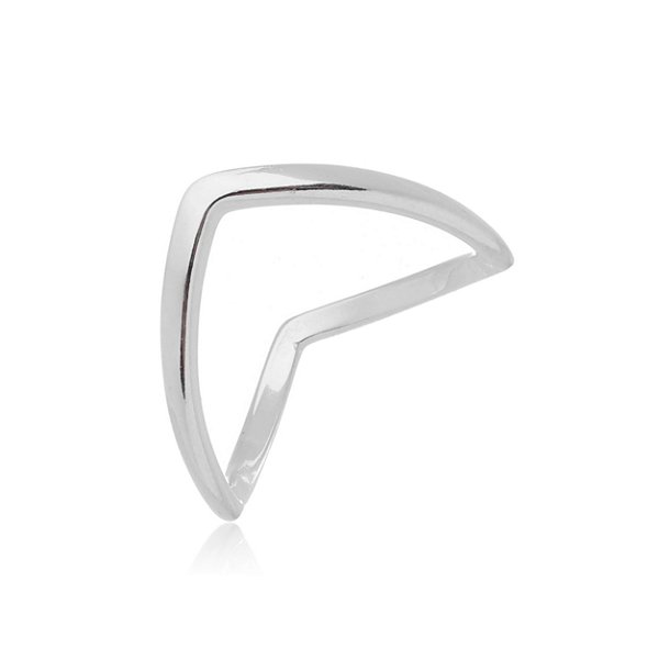 Anel angular em prata 925