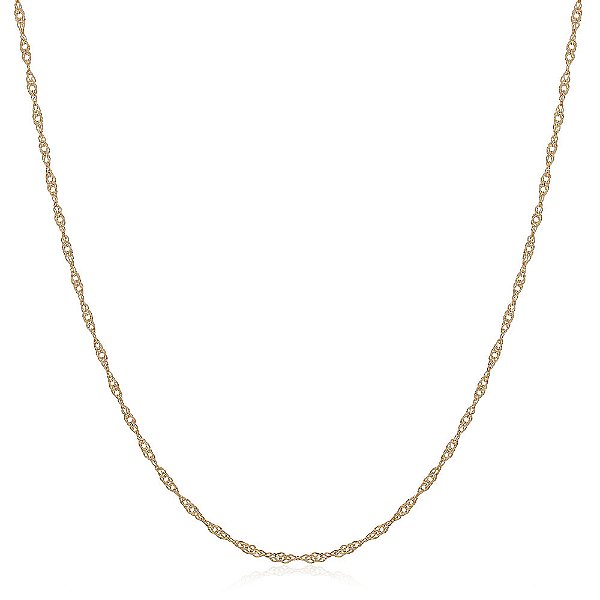 Corrente Singapura folheada a ouro 18k 70cm