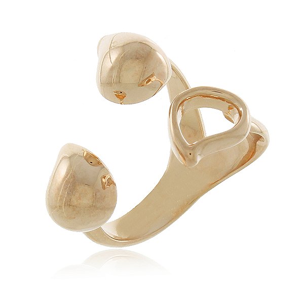 Anel gotas folheado a ouro 18k