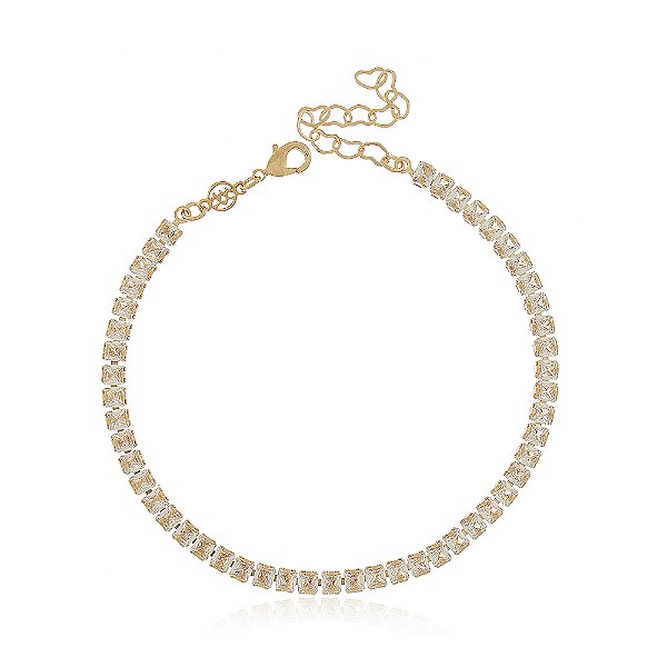 Pulseira Riviera folheada a ouro 18k