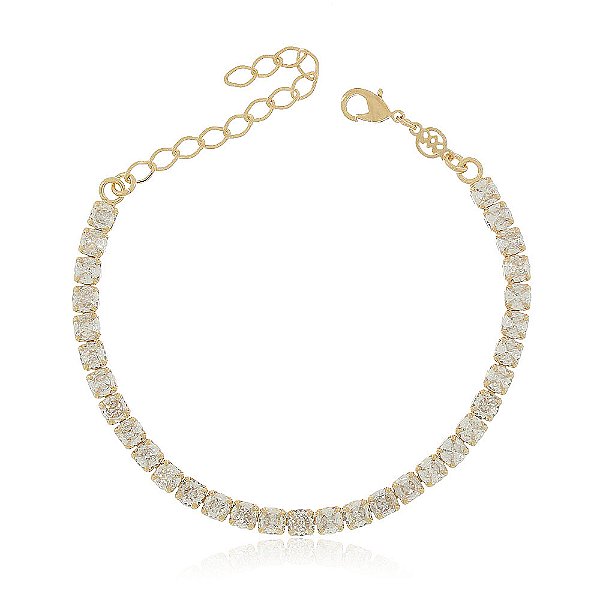 Pulseira Riviera folheada ouro 18k
