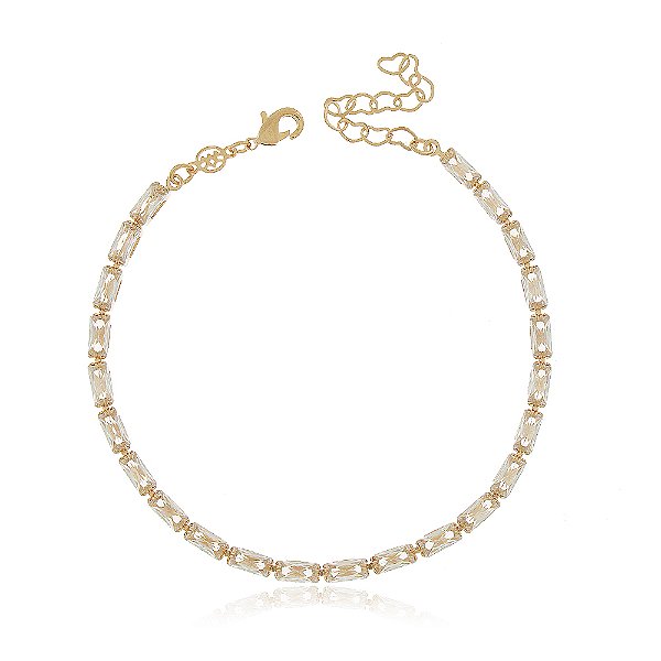 Pulseira Riviera folheada a ouro 18k 20cm