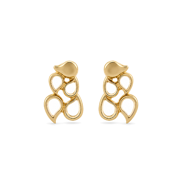 Brinco gotas folheado a ouro 18k