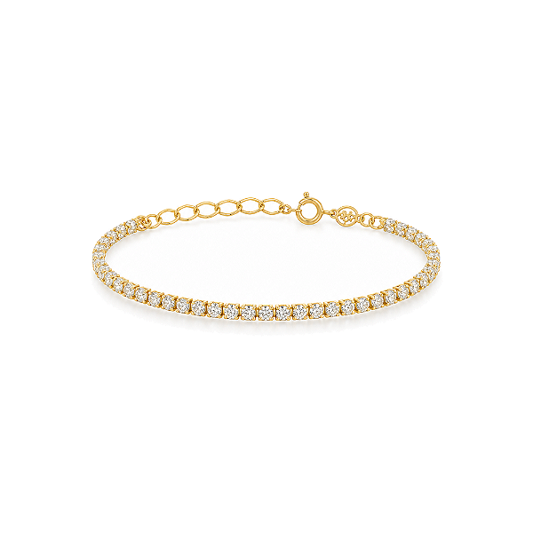 Pulseira Riviera folheada a ouro 18k 17cm