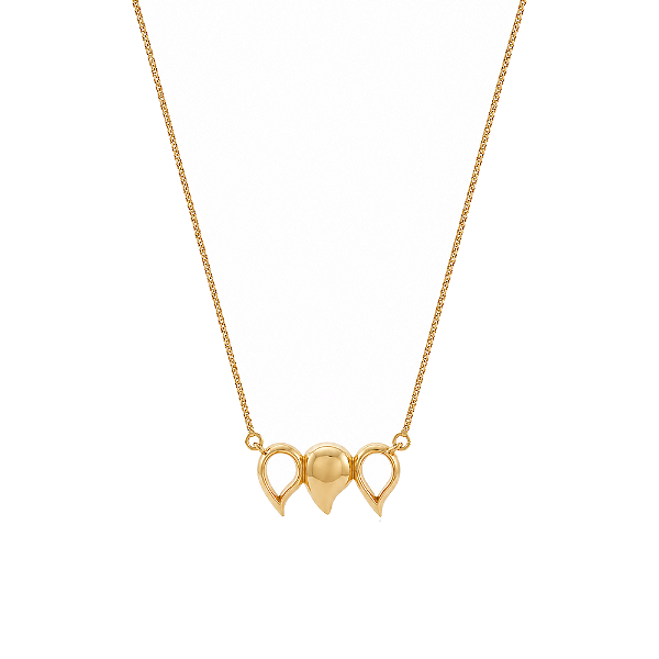 Gargantilha gotas folheada a ouro 18k